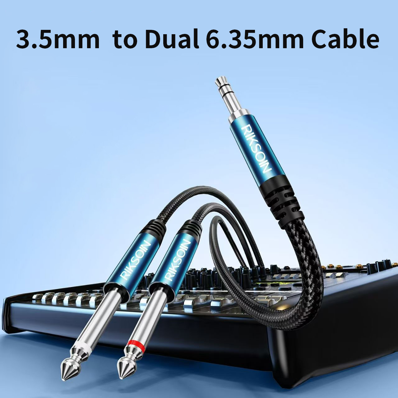 3.5mm TRS to Dual 6.35mm TS Br - Audio Splitter Y 评论和价格