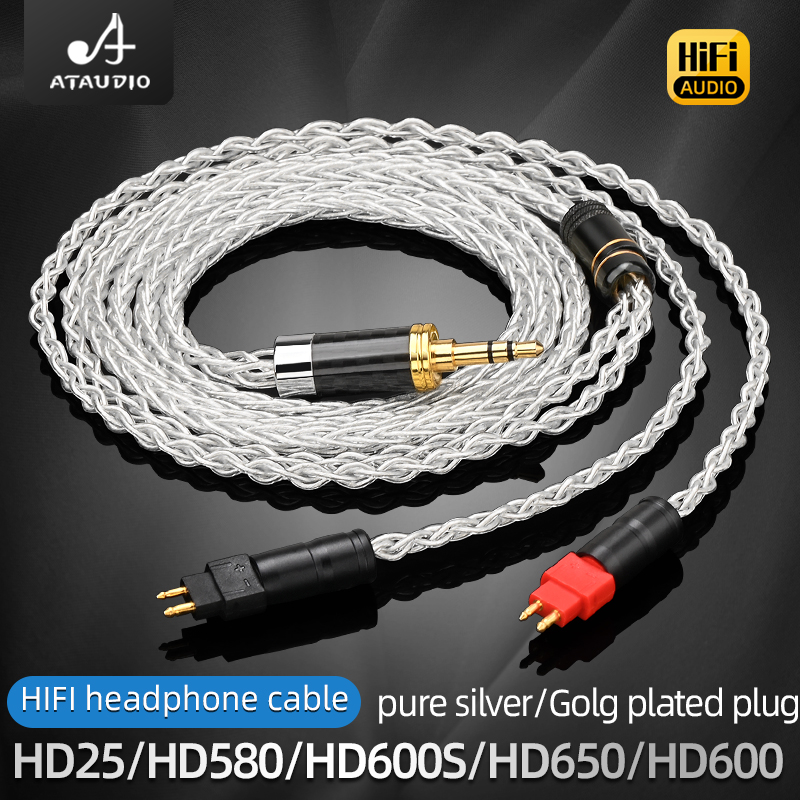 ATAUDIO HiFi Pure Silver 2.5mm - Sennheiser Headphone Hd 25 评论和价格