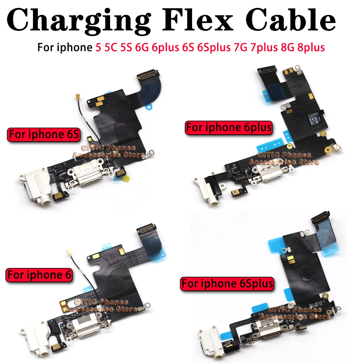 5pcs For iPhone 6 6S 7 8 Plus  - Wired Earphone Mic 评论和价格